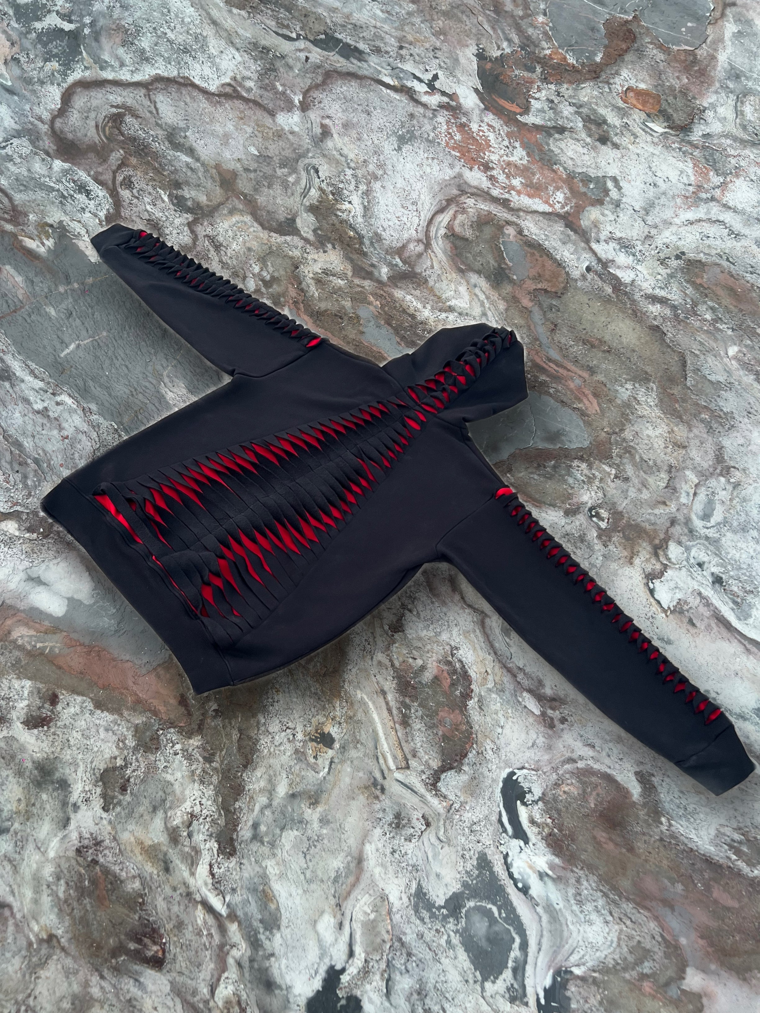 1.1 EXO HOODIE: BLACK/RED