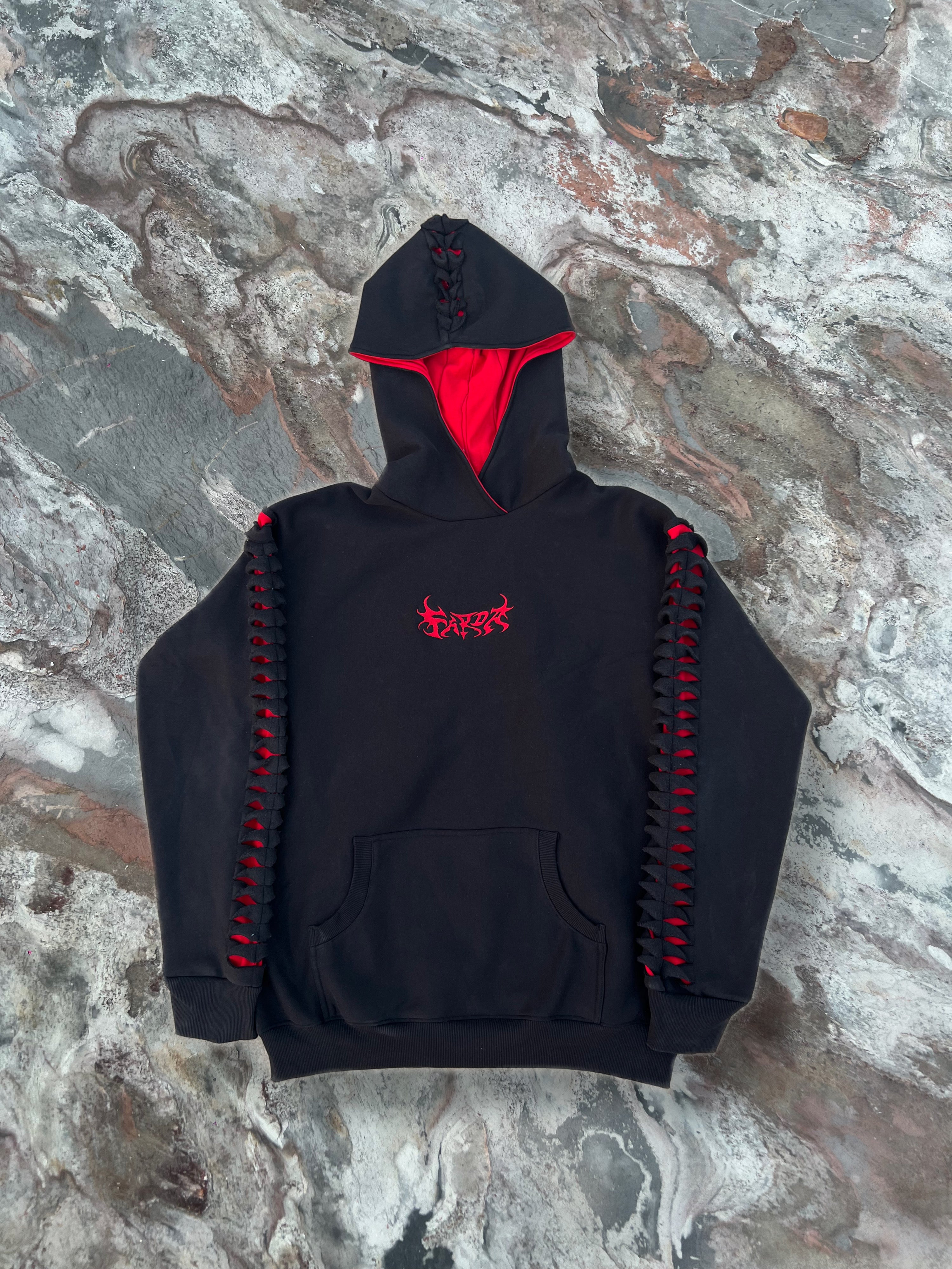 1.1 EXO HOODIE: BLACK/RED