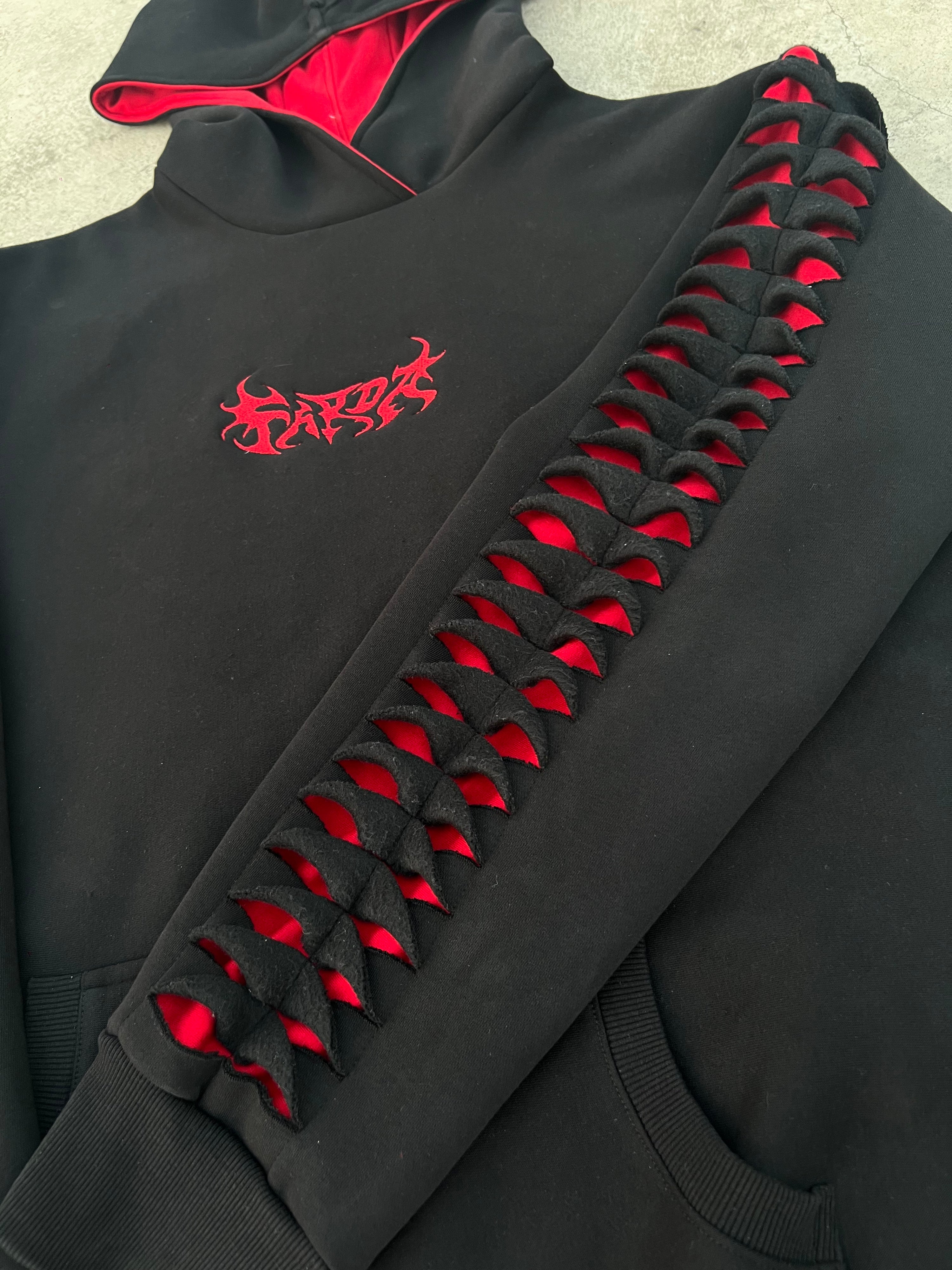 1.1 EXO HOODIE: BLACK/RED