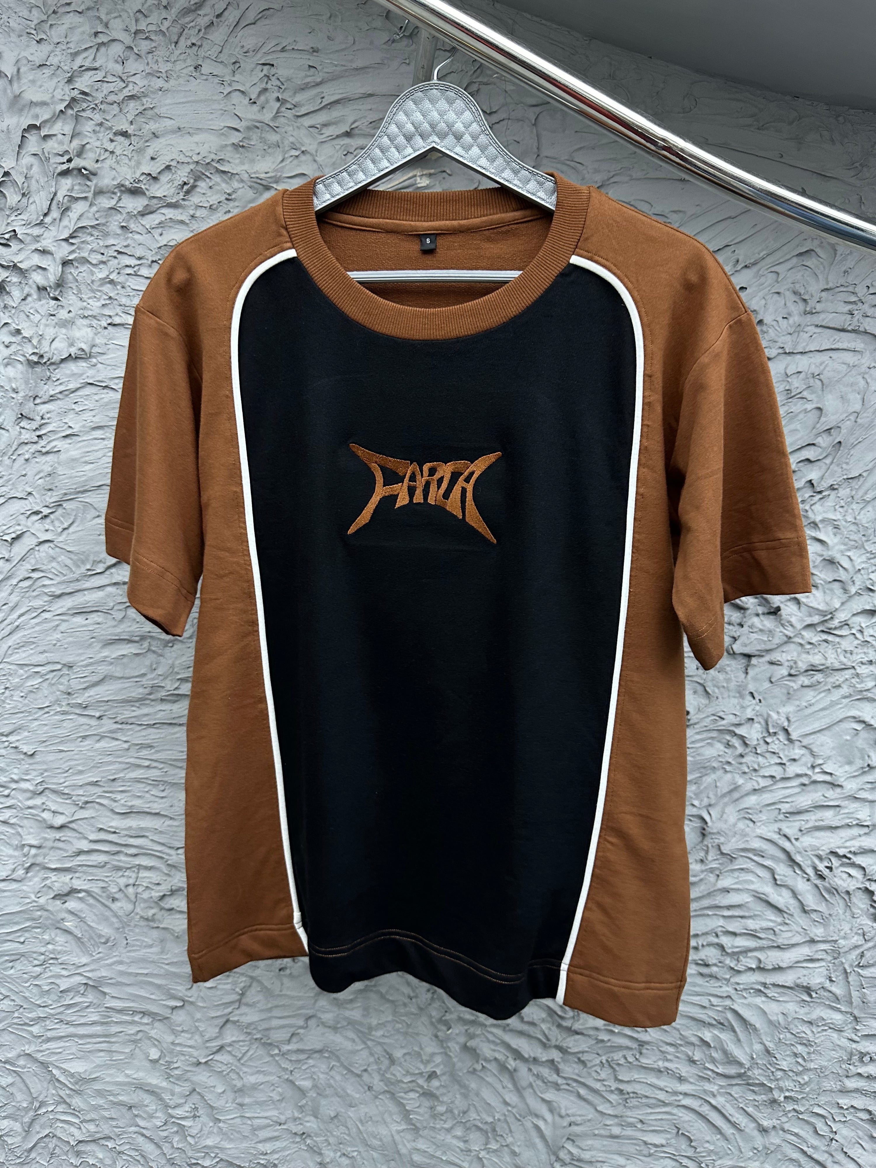 ECHOR TEE: BLACK/BROWN/WHITE