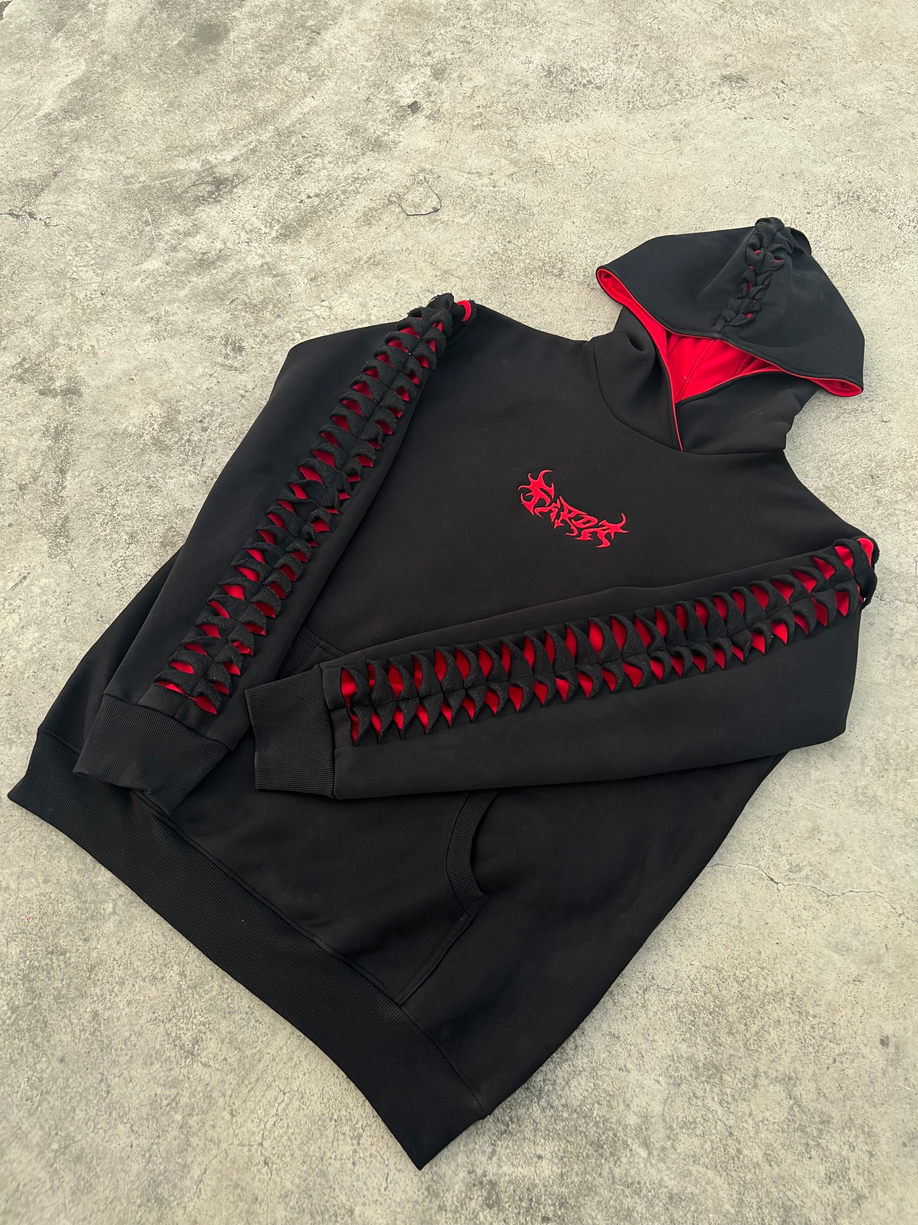 1.1 EXO HOODIE: BLACK/RED
