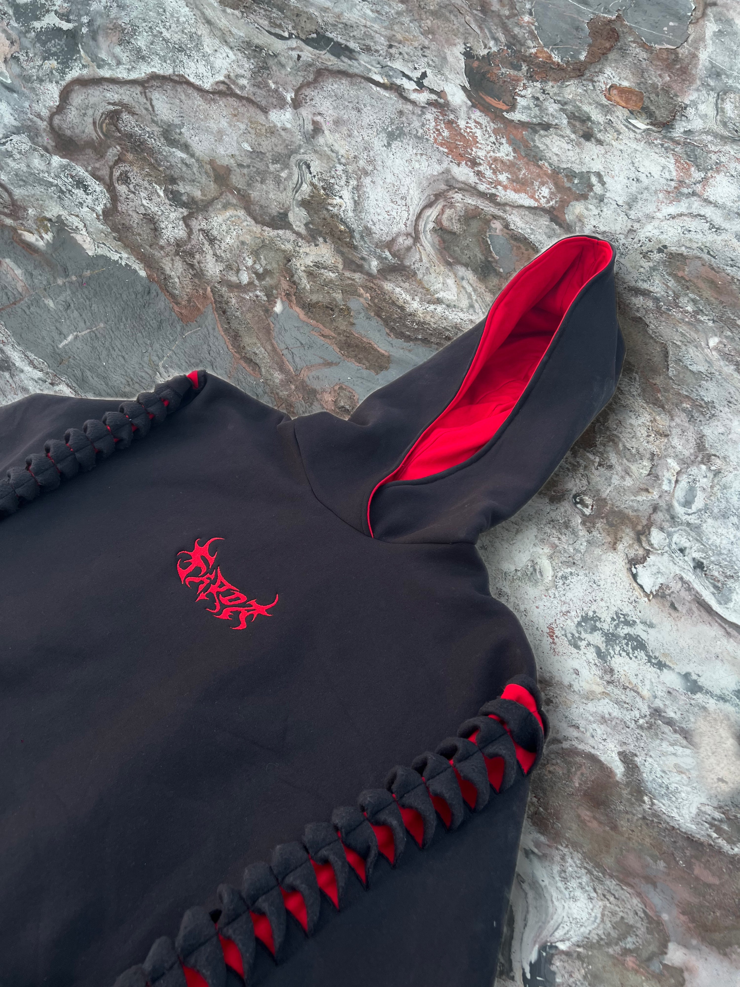 1.1 EXO HOODIE: BLACK/RED