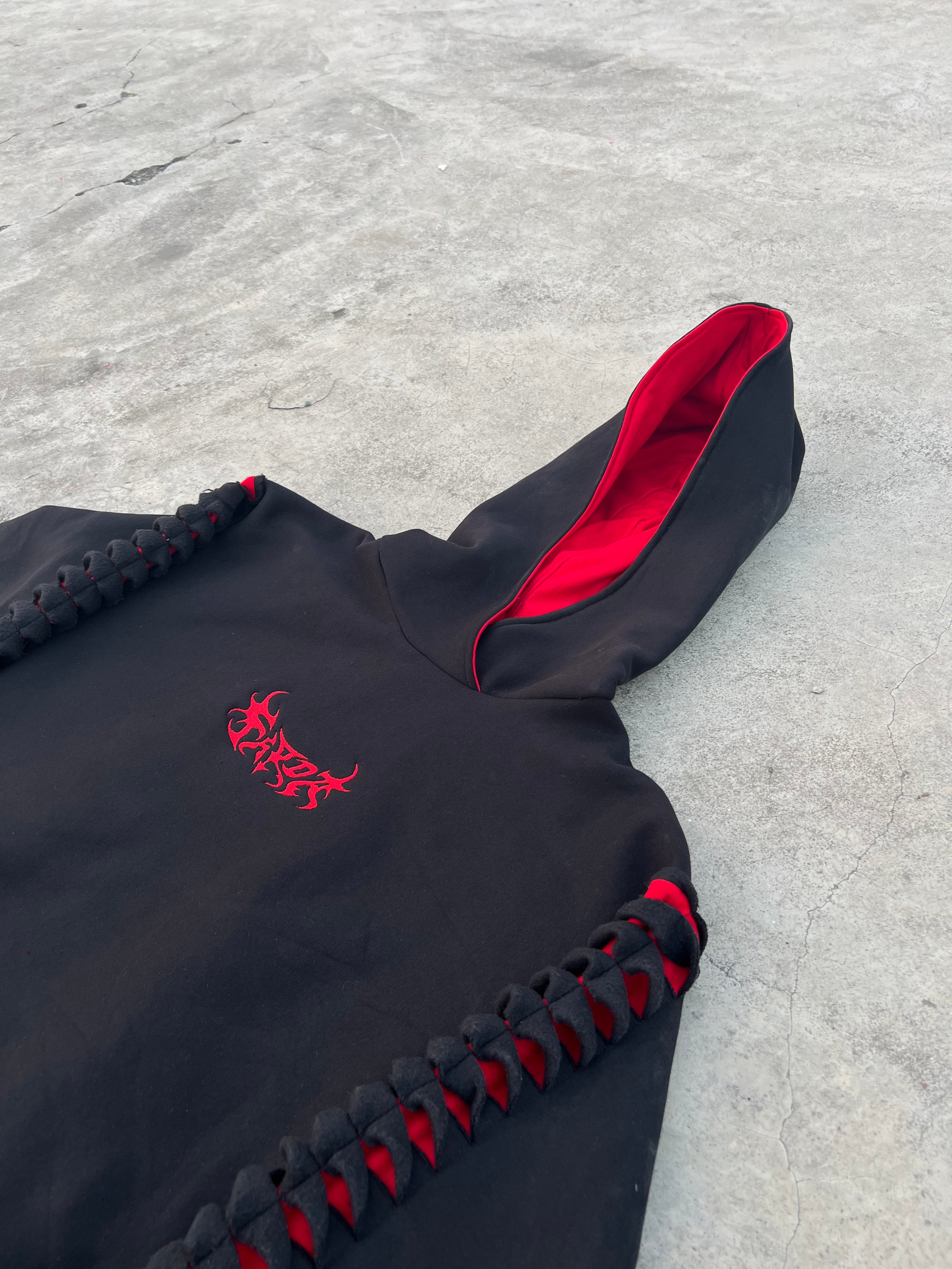 1.1 EXO HOODIE: BLACK/RED
