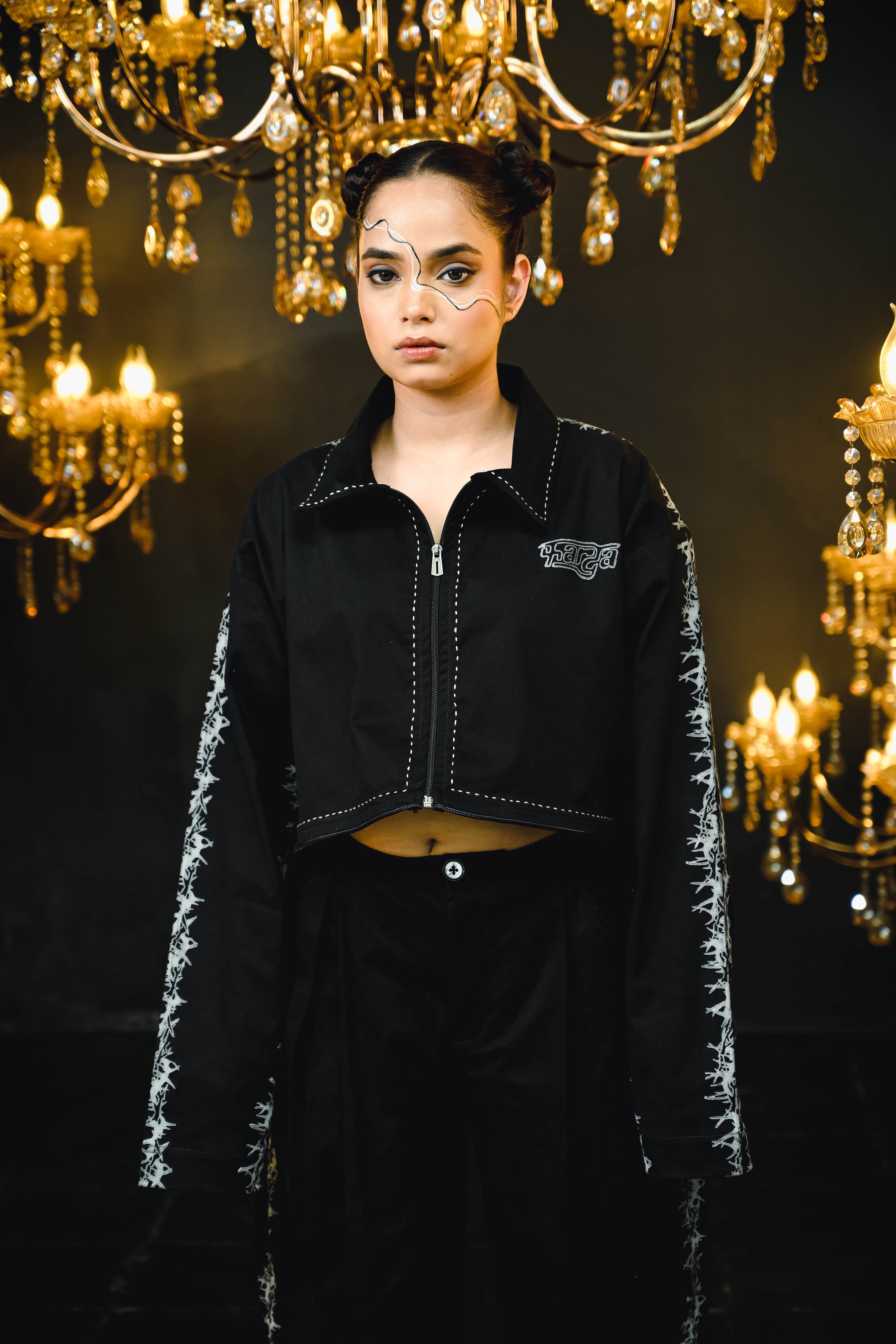 IZORA CROP JACKET: VOID [UNISEX]