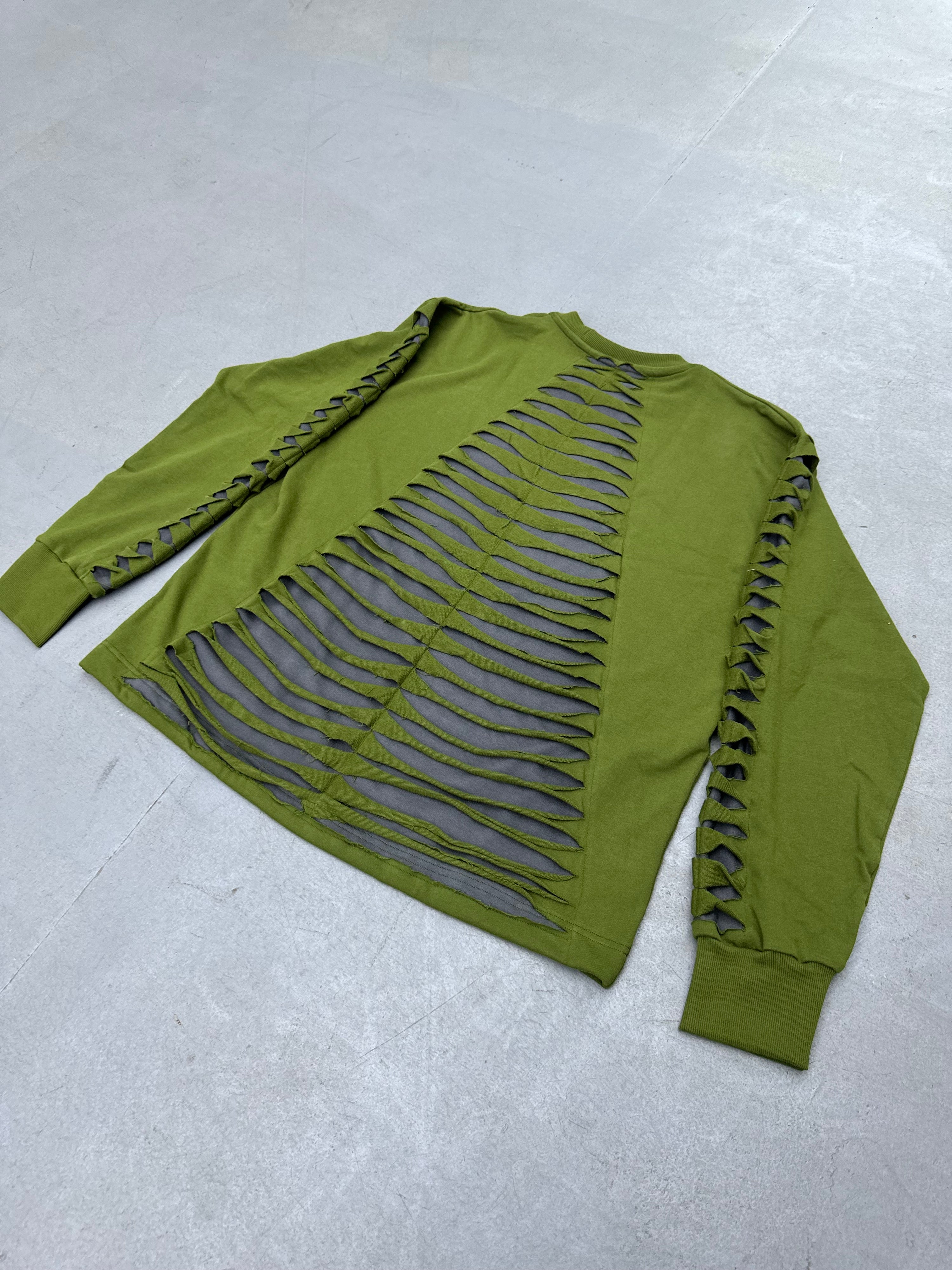 EXO SWEATSHIRT: OLIVE GREEN/GRAY