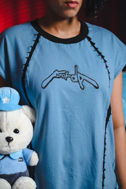 ERYX SLEEVELESS TEE: POWDER BLUE [UNISEX]