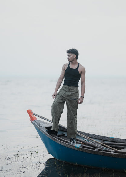 ASTRA TROUSERS: OLIVE GREEN