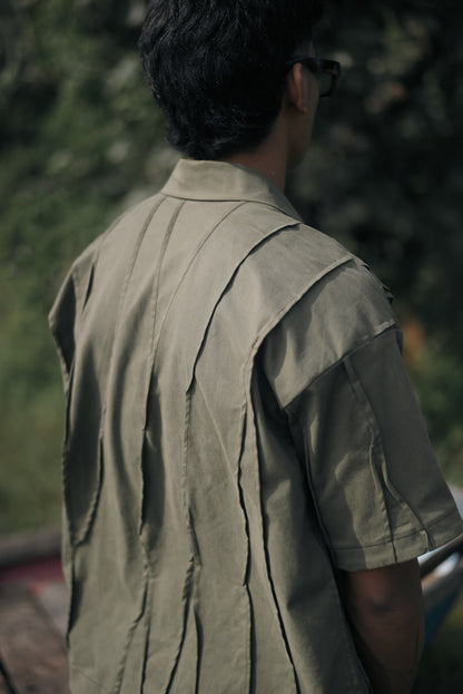 ASTRA SHIRT: OLIVE GREEN
