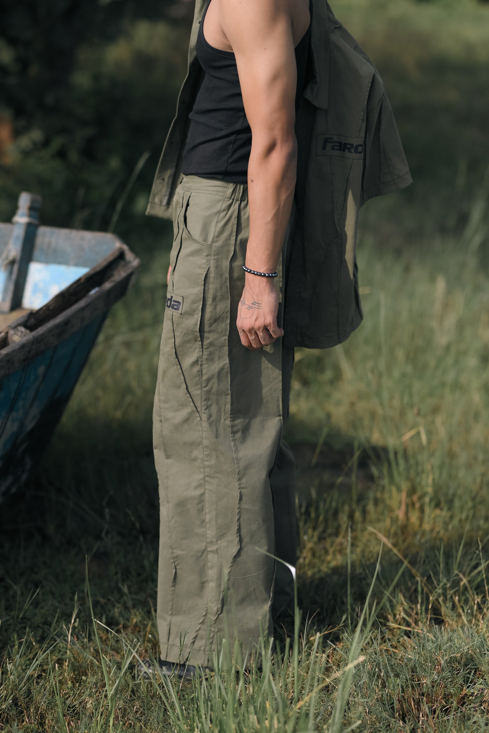 ASTRA TROUSERS: OLIVE GREEN