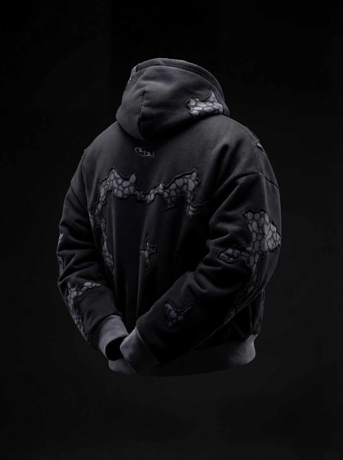 CHASM HOODIE: BLACK SNOWFLAKE (UNISEX)