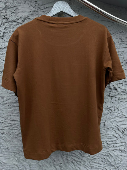 ECHOR TEE: BLACK/BROWN/WHITE