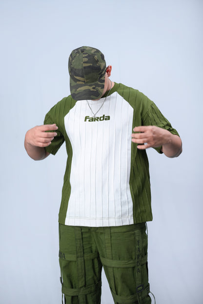 IZAZ TEE: WHITE/GREEN (UNISEX)
