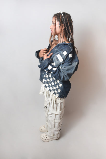 FUCK YOU PIXELETED CUT AND SEW JACKET