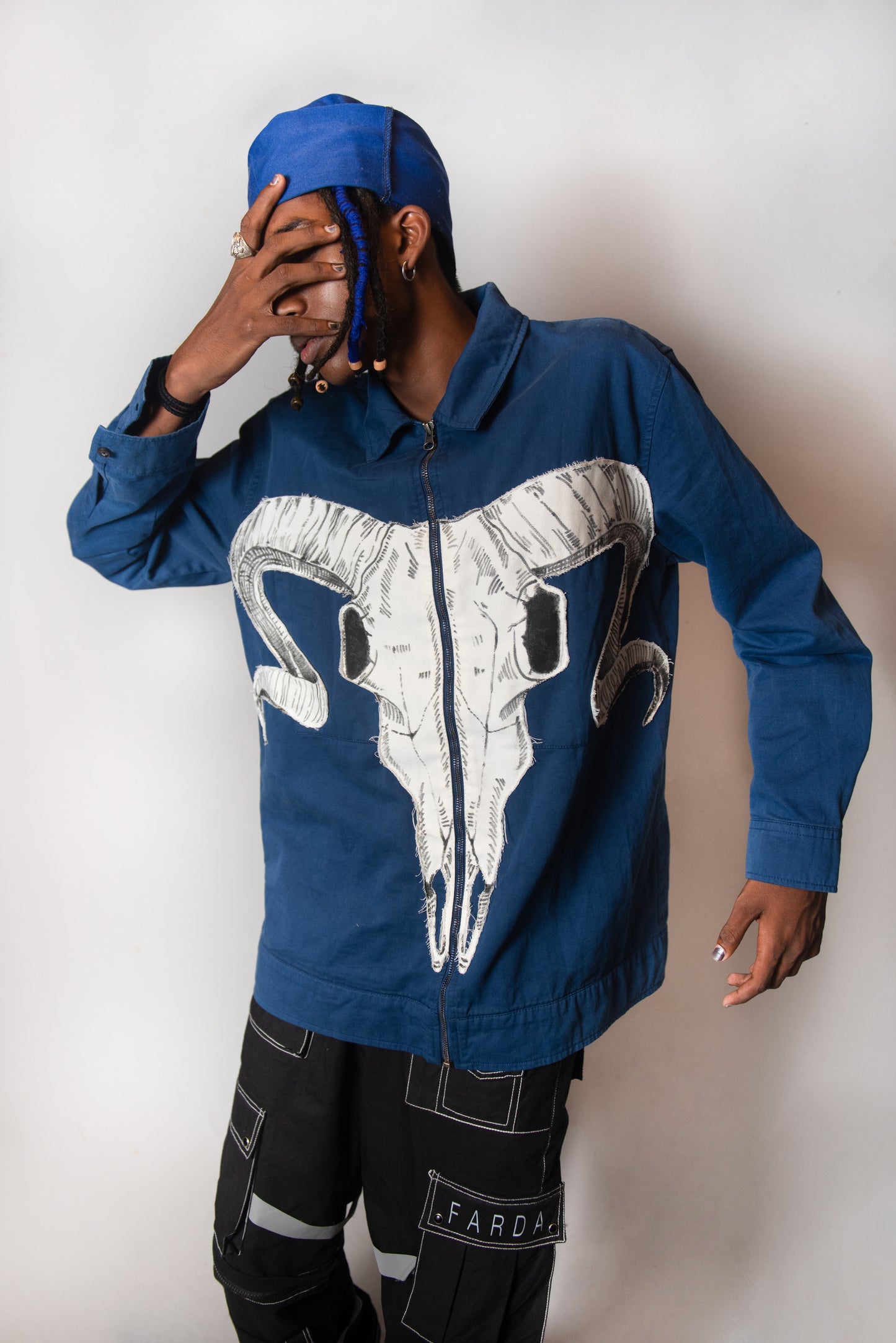 ARIES SKULL HANDPAINTED CUT & SEW JACKET